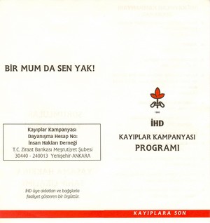 Programme of the Campaign on the Disappeared People-1995