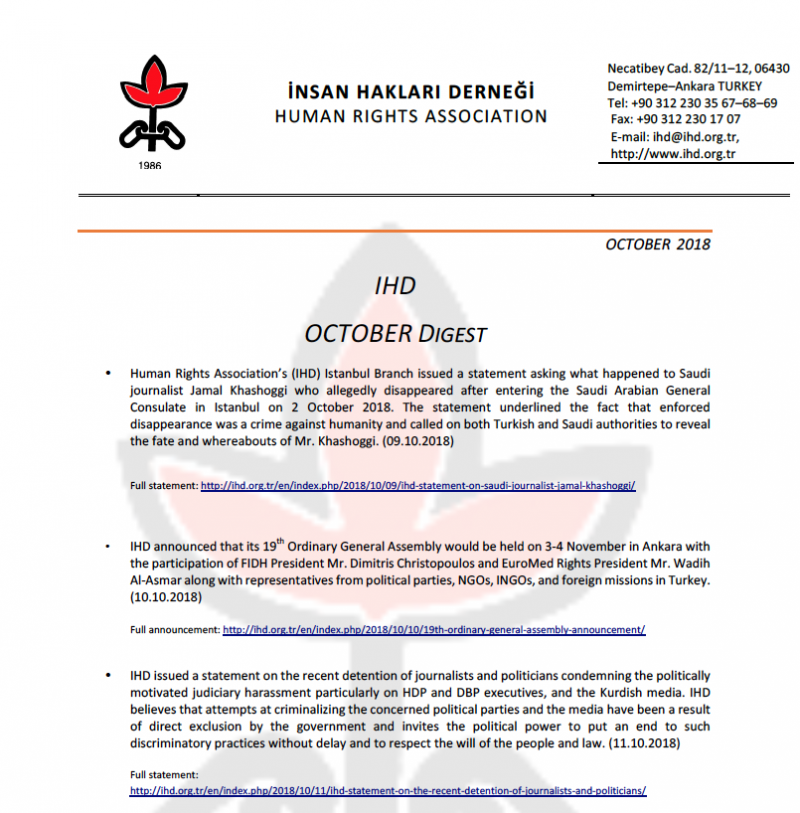IHD OCTOBER 2018 DIGEST