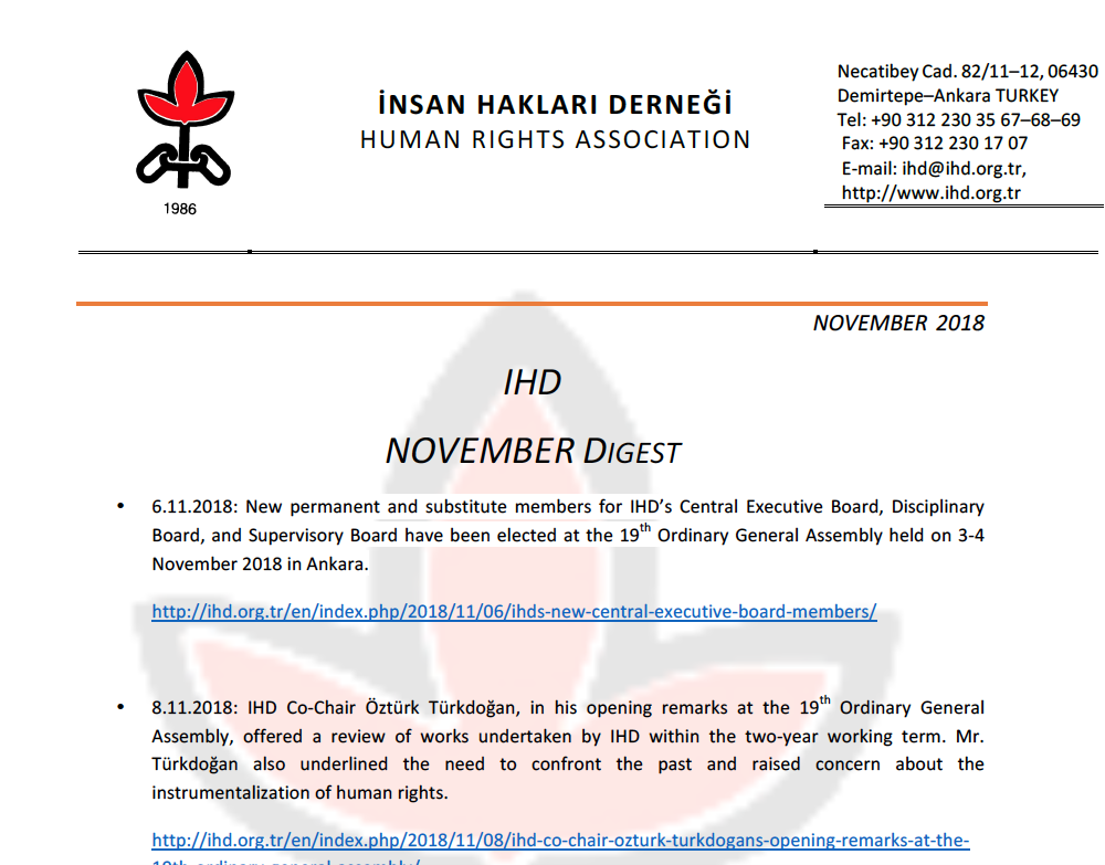 IHD NOVEMBER 2018 DIGEST
