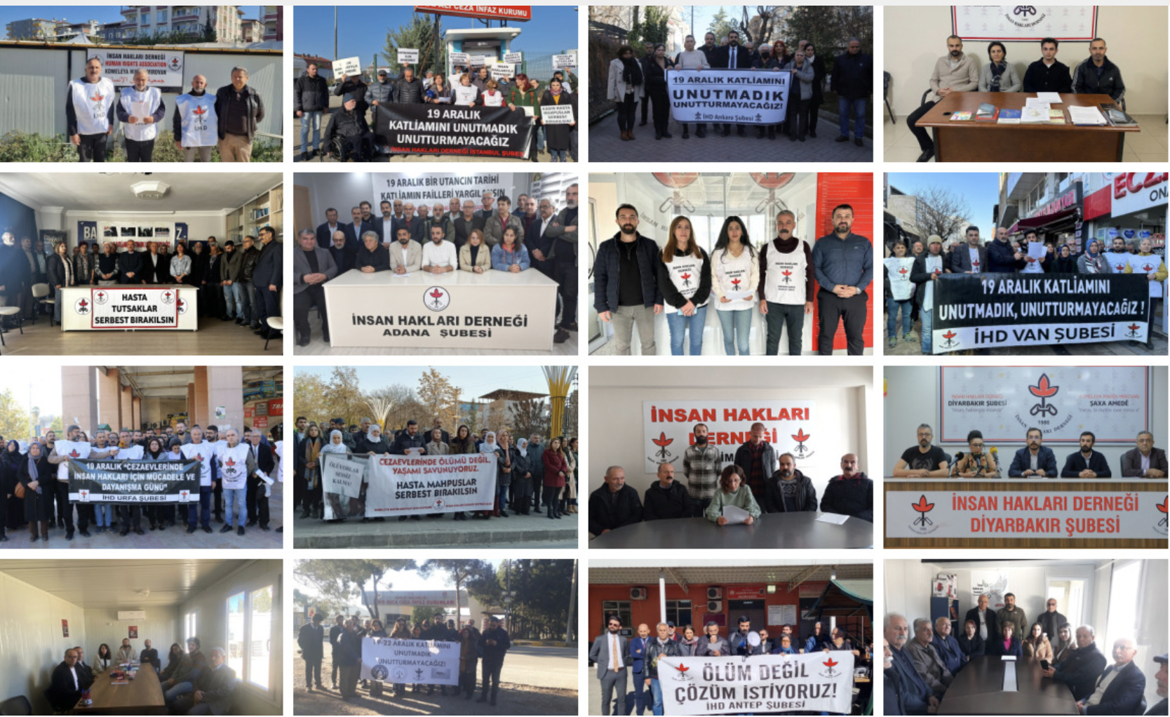 İHD Statement on the Anniversary of the 19 December Massacre