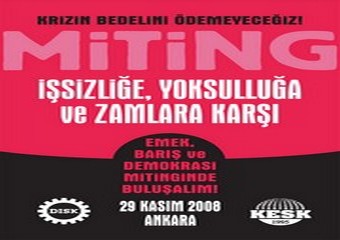 Miting: Krizin Bedelini Ödemeyeceğiz