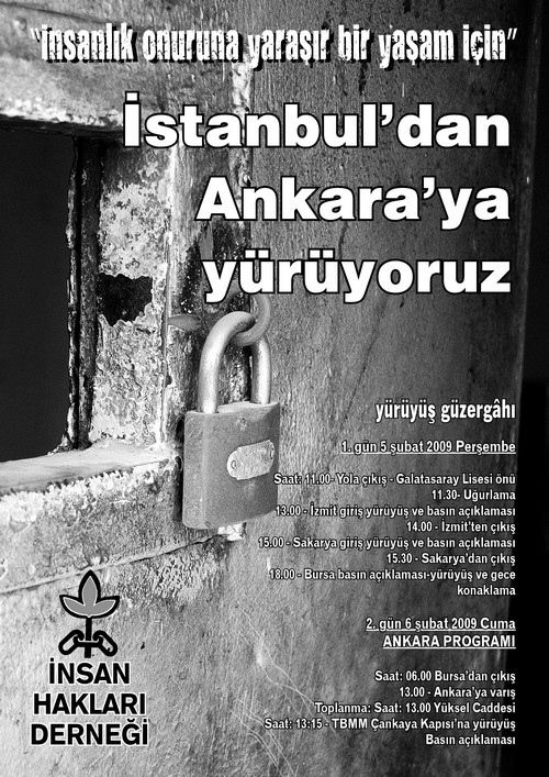Cezaevi Yürüyüşü Afişi - Şubat 2009