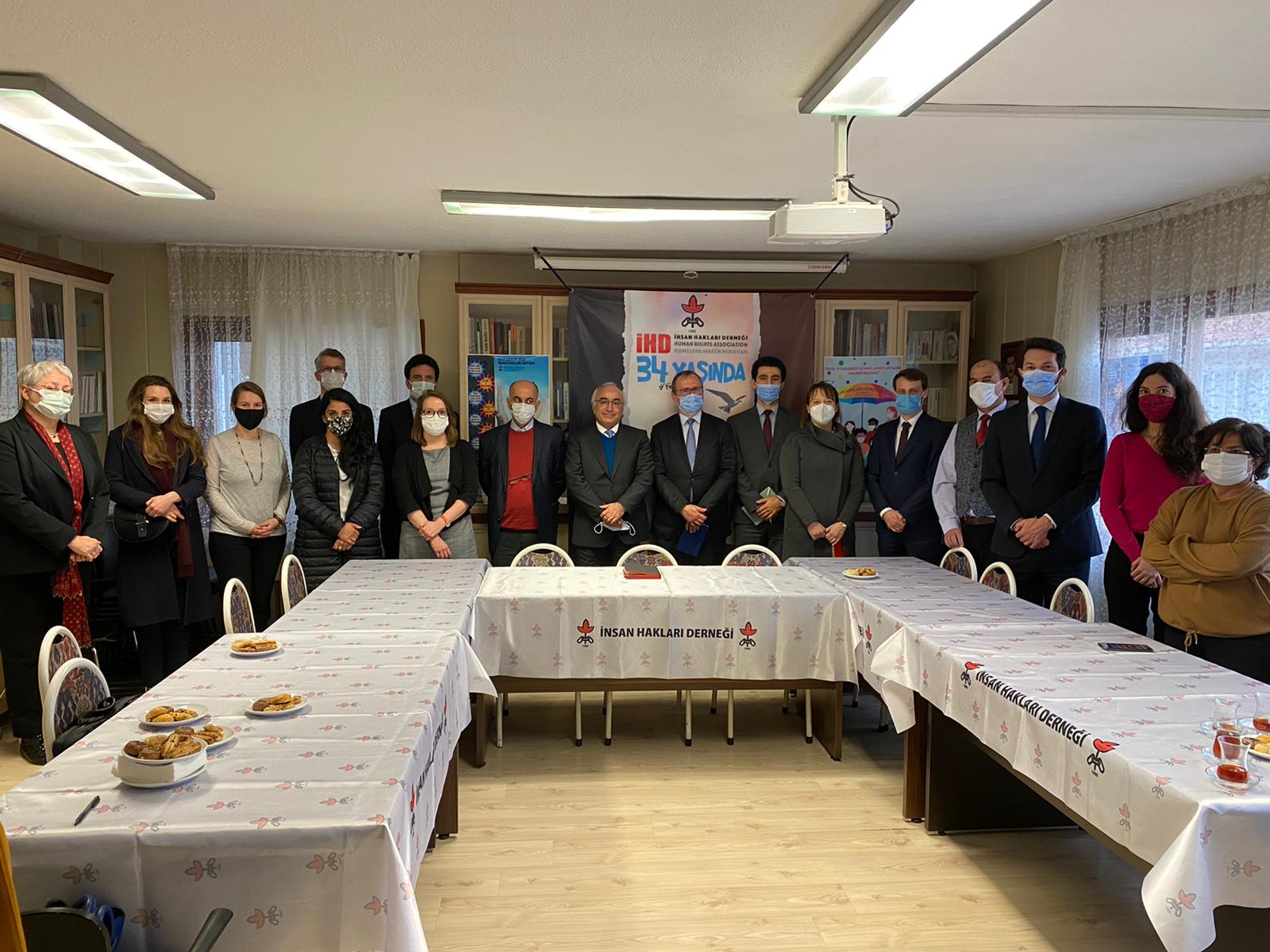 AB Türkiye Delegasyonu İle ABD, Almanya, Fransa, İsveç, Hollanda, Belçika, İspanya, Danimarka, İsviçre, Norveç Ve Kanada Büyükelçiliklerinin İnsan Haklarından Sorumlu Diplomatlarından Derneğimize Ziyaret