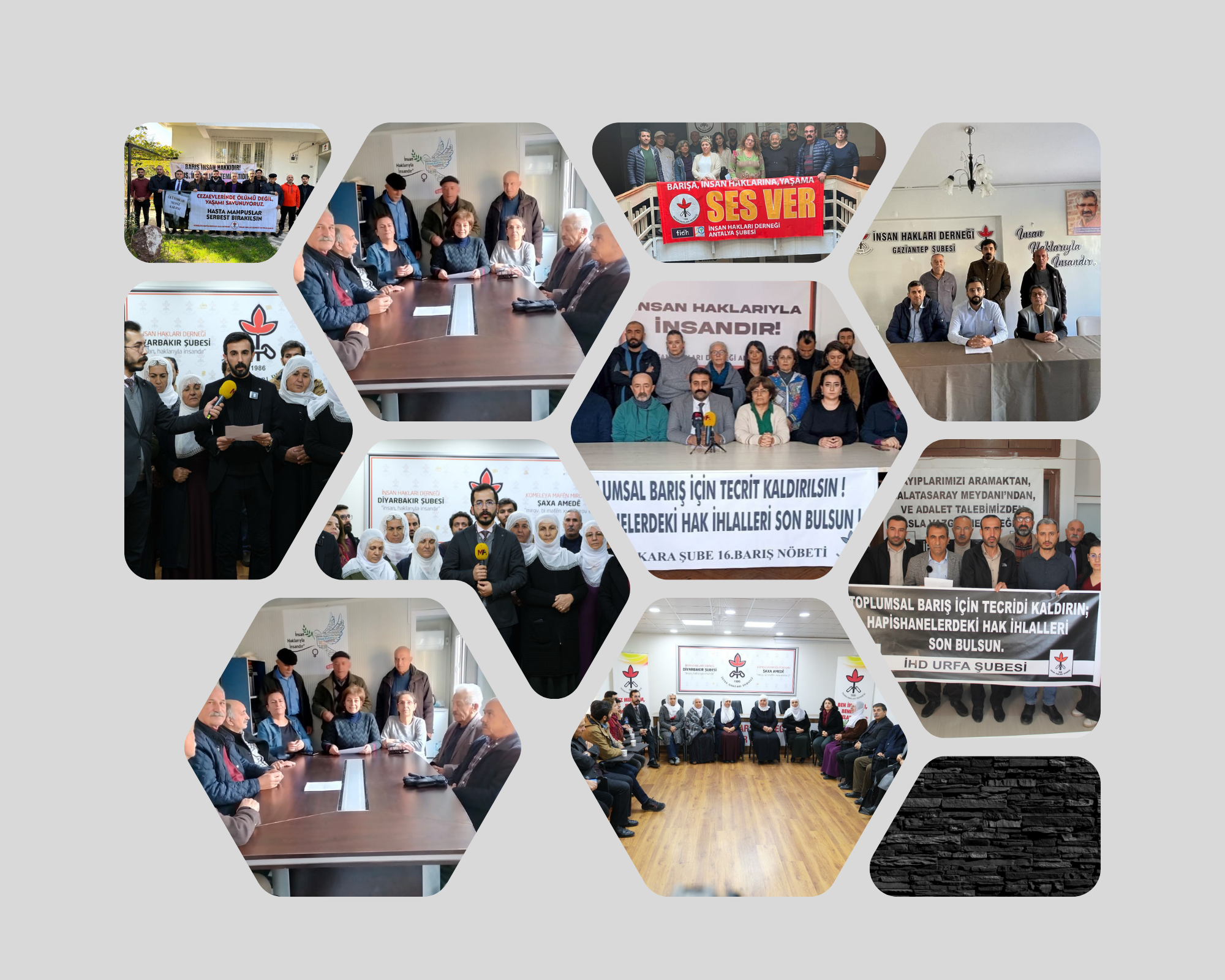 Toplumsal Barış İçin Tecridi Kaldırın; Hapishanelerdeki Hak İhlalleri Son Bulsun!