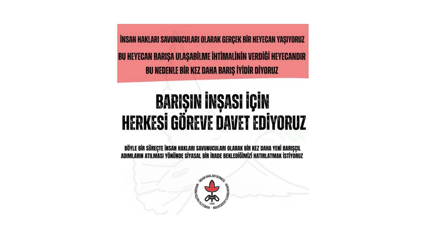 Barışın İnşası İçin Herkesi Göreve Davet Ediyoruz